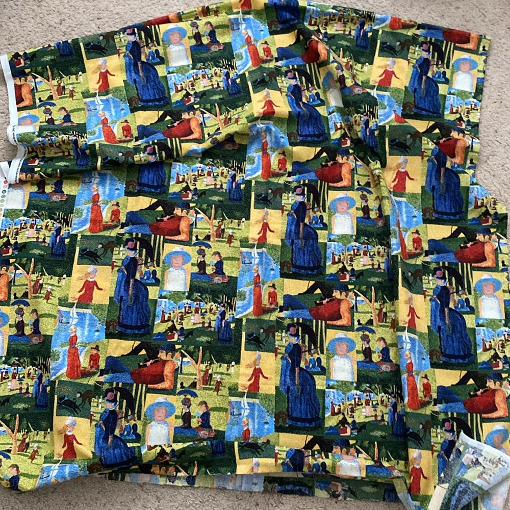 “Sunday in the Park” fabric. 2.5 yards. - Picture 3 of 5